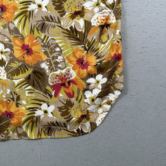 Vintage Guess Button Up Shirt Men’s Medium Floral Hawaiian Tropical Short Sleeve - Picture 11 of 16